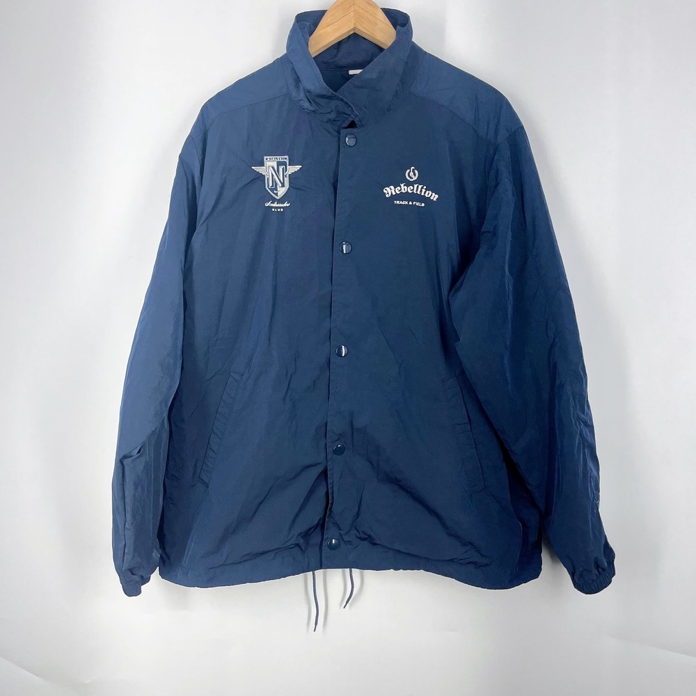 Nike Ambassadors Club Rebellion Track Field Navy Blue Windbreaker Jacket Mens
